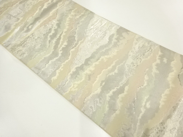 アンティーク　服部織物製　金閣寺模様織出し袋帯（材料）